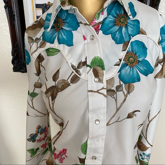 Tem Tex Vintage Button Down Blouse - Picture 3 of 11